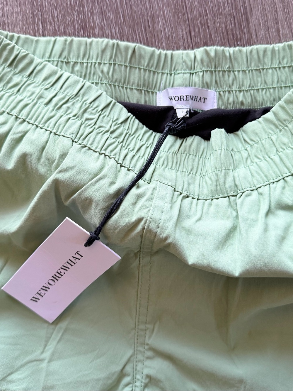 WeWoreWhat Mint Green Elastic-Waist Athletic Shorts - Picture 5 of 7